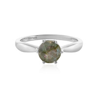 Zilveren ring met een labradoriet