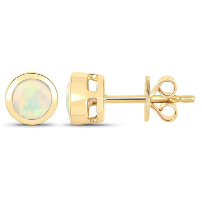 Gouden oorbellen met Welo-opalen