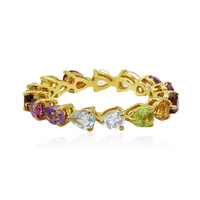 Zilveren ring met rhodolieten