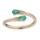 Gouden ring met AAA Zambia smaragden (CIRARI)