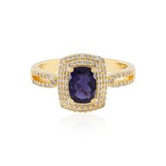 Zilveren ring met een ioliet