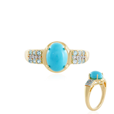 Zilveren ring met een turkoois