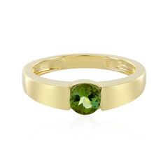 Zilveren ring met een groene toermalijn