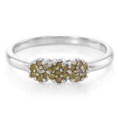Zilveren ring met Fancy diamanten