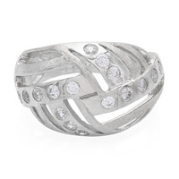 Zilveren ring met zirkonen