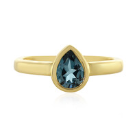 Zilveren ring met een Londen-blauwe topaas