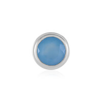 Zilveren hanger met een Blauwe chalcedoon