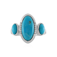 Zilveren ring met een turkoois