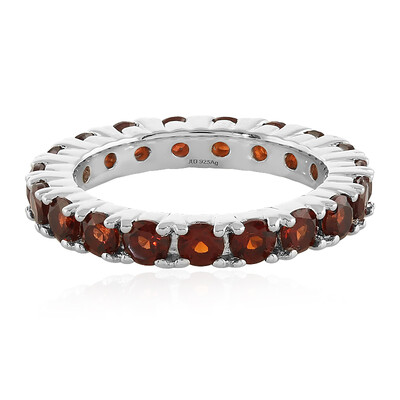 Zilveren ring met Mozambique granaten
