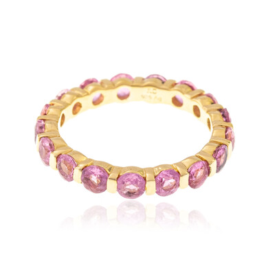 Zilveren ring met Madagaskar Roze Saffieren