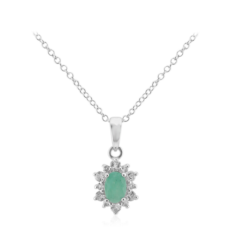 Elegante grijze handtas aan een zilveren ketting