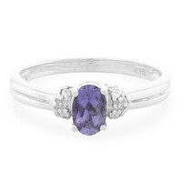 Zilveren ring met een Madagascar ioliet