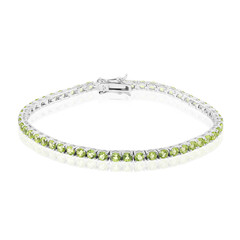 Zilveren armband met Birmese Peridoots