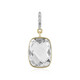 Gouden hanger met een witte topaas