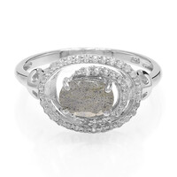 Zilveren ring met een labradoriet