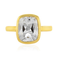 Zilveren ring met een witte kwarts