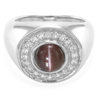 Zilveren ring met een kattenoog-scapoliet