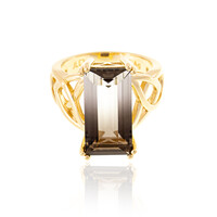 Zilveren ring met een meerkleurige-kwarts