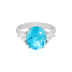 Zilveren ring met een Paraiba Topaas
