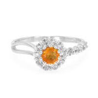 Zilveren ring met een Buriti vuur opaal