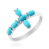Zilveren ring met Sleeping Beauty Turkooisen (Anne Bever)