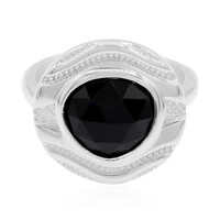 Zilveren ring met een zwarte onyx