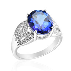Zilveren ring met een Koningsblauwe Topaas