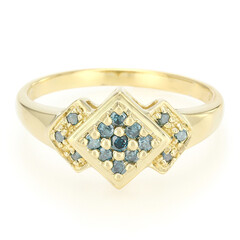 Zilveren ring met Fancy diamanten