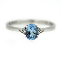 Zilveren ring met een Zwitsers-blauwe topaas