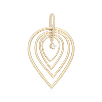 Gouden hanger met een PK (H) Diamant