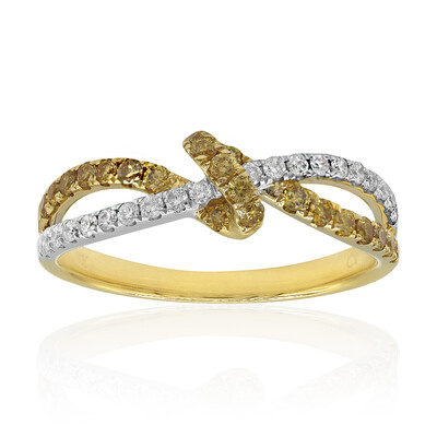 Gouden ring met gele S12 diamanten (CIRARI)