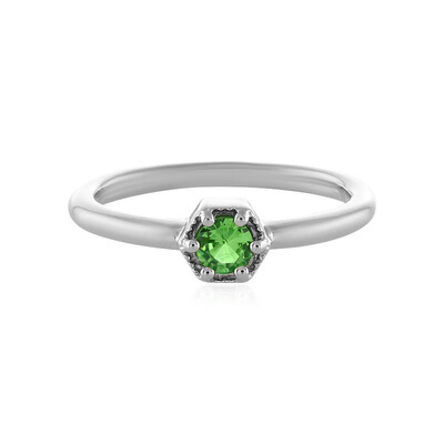 Zilveren ring met een tsavoriet