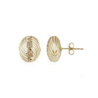 Gouden oorbellen met I3 Champagne Diamanten (Ornaments by de Melo)