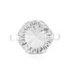 Zilveren ring met een witte kwarts