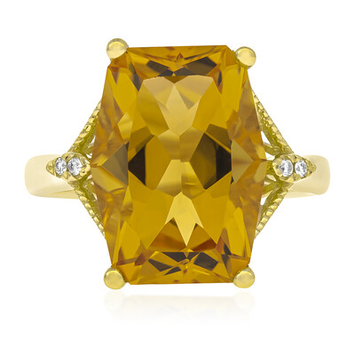 Gouden ring met een citrien