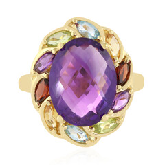 Zilveren ring met een Zambia-amethist