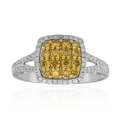 Gouden ring met gele S12 diamanten (CIRARI)