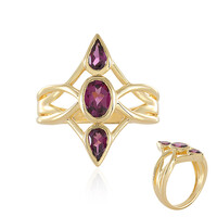 Zilveren ring met een rhodliet