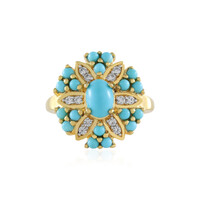 Zilveren ring met een Sleeping Beauty Turkoois (Faszination Türkis)