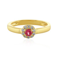 Zilveren ring met een roze spinel