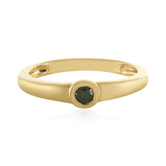 Zilveren ring met een I3 Groene Diamant