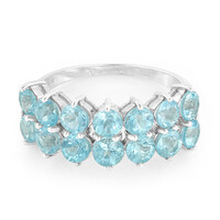 Zilveren ring met Blauwe apatieten