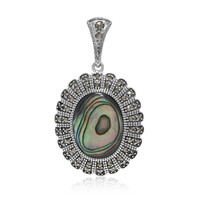 Zilveren hanger met een Abalone schelp