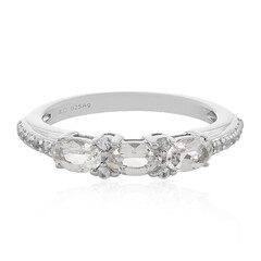 Zilveren ring met danburietkristallen