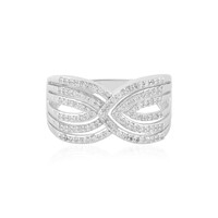 Zilveren ring met zirkonen