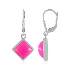Zilveren oorbellen met framboos chalcedoon