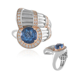 Zilveren ring met een kleurwissel fluoriet (Dallas Prince Designs)