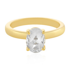 Zilveren ring met een witte topaas