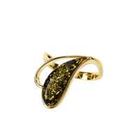 Zilveren ring met een Baltische barnsteen