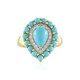 Zilveren ring met een Sleeping Beauty Turkoois (Faszination Türkis)